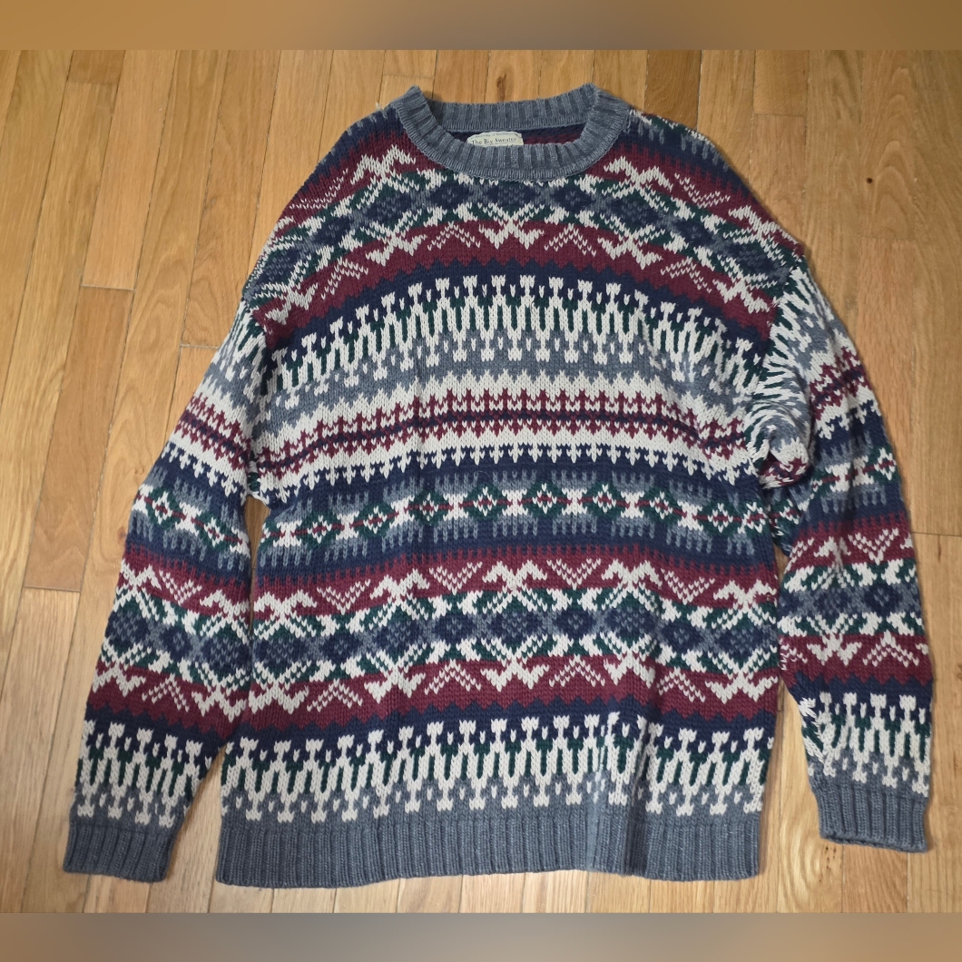 Vintage Abercrombie Fitch The Big Sweater Size X-Large Multicolor